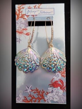 BETSEY JOHNSON Mermaid Jewels Sea Life Beach Coastal Earrings NEW NWT